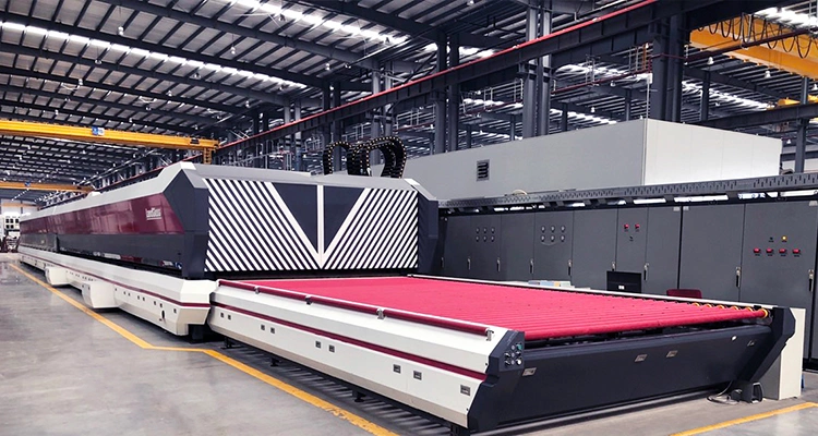 Landglass 2440*3600 Horizontal Jetconvection 4-19mm Architectural Flat Low-E Building Glass Tempering Furnace
